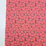 Peeking Strawberry 30s Cotton Fabric printed in Korea 36" x 57" 90cm x 145cm by the Yard