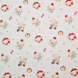 Apple Puppy Cute Dog Patterned 40s Fabric made in Korea by the Yard 36" x 58" or 90 x 145cm