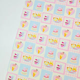 Icecream Rabbit Tile Patterned 40s Fabric made in Korea by the Yard 36" x 58" or 90 x 145cm