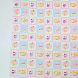 Icecream Rabbit Tile Patterned 40s Fabric made in Korea by the Yard 36" x 58" or 90 x 145cm