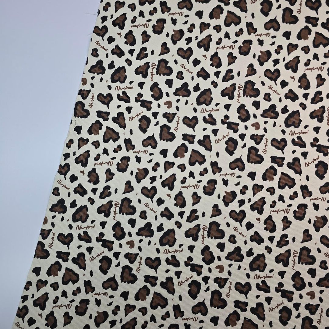 Leopard Patterned 10s Canvas Fabric made in Korea by the Yard 36" x 58" or 90 x 145cm