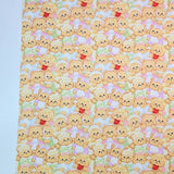 Pajama Teddy Bear Patterned 40s Fabric made in Korea by the Yard 36" x 58" or 90 x 145cm