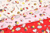 Hello Kitty Dot Balloon Oxford Licensed Fabric printed in Japan by the Half Yard
