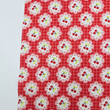 Cherry & Check Patchwork 30s Cotton Fabric printed in Korea 36" x 57" 90cm x 145cm by the Yard