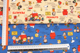 Snoopy Peanuts 75th Anniversary Snoopy Classic Oxford Fabric printed in Japan by the Half Yard (Copy)