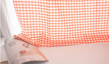 Check Patterned Gingham Stripe Solid Orange Biowash Fabric printed in Korea 36" x 62" 90cm x 160cm by the Yard