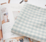 Check Patterned Gingham Stripe Solid Mint Biowash Fabric printed in Korea 36" x 62" 90cm x 160cm by the Yard