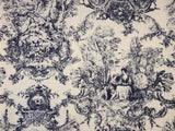 Toile de Jouy Patterned Triple Gauze Fabric made in Korea by the Yard 36" x 61" or 90 x 155cm
