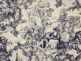 Toile de Jouy Patterned Triple Gauze Fabric made in Korea by the Yard 36" x 61" or 90 x 155cm