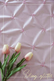 Ribbon Embroidery Patterned Polyester Fabric printed in Korea 36" x 59" by the Yard