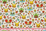 ポケットモンスター、ポケモン、ピカチュウのキャラクターのライセンス生地（韓国製、半ヤード単位）