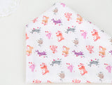 Rabbit Bunny Patterned Fabric made in Korea by the Half Yard