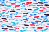 Feather printed Fabric by Inprint Makower Fabric by the Half Yard