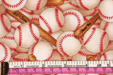 Baseball Fabric by Elizabeth's Studio Cotton by the Half Yard