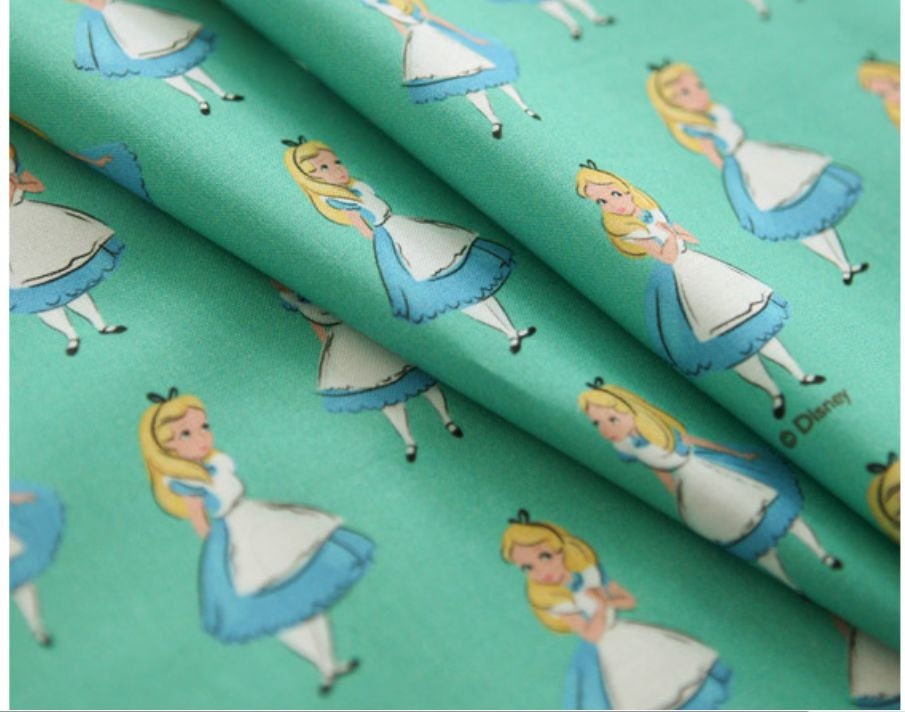 Alice in Wonderland Fabric made in Korea by the Half Yard