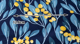 Yellow Fruit Patterned Fabric made in Korea by the Half Yard