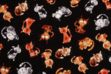 Timeless Treasures Fabrics の猫と子猫のプリント生地（半ヤード単位）