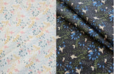 Lark Bird Leaf Flowers Fabric made in Korea by Half Yard