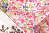 Watercolor Flowers Patterned Fabric made in Korea by the Half Yard