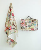 Vintage Cat Fabric made in Korea by the Half Yard 45cm x 136cm or 18"x 53" Cotton&Linen