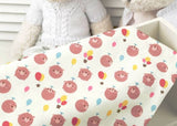 Flying Bear Balloon Patterned Fabric made in Korea by Half Yard Digital Textile Printing