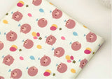 Flying Bear Balloon Patterned Fabric made in Korea by Half Yard Digital Textile Printing