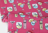 Cocktail Patterned Fabric, Cute, Kids, Sewing, Quilt made in Korea by Half Yard  DTP(Digital Textile Printing) Method