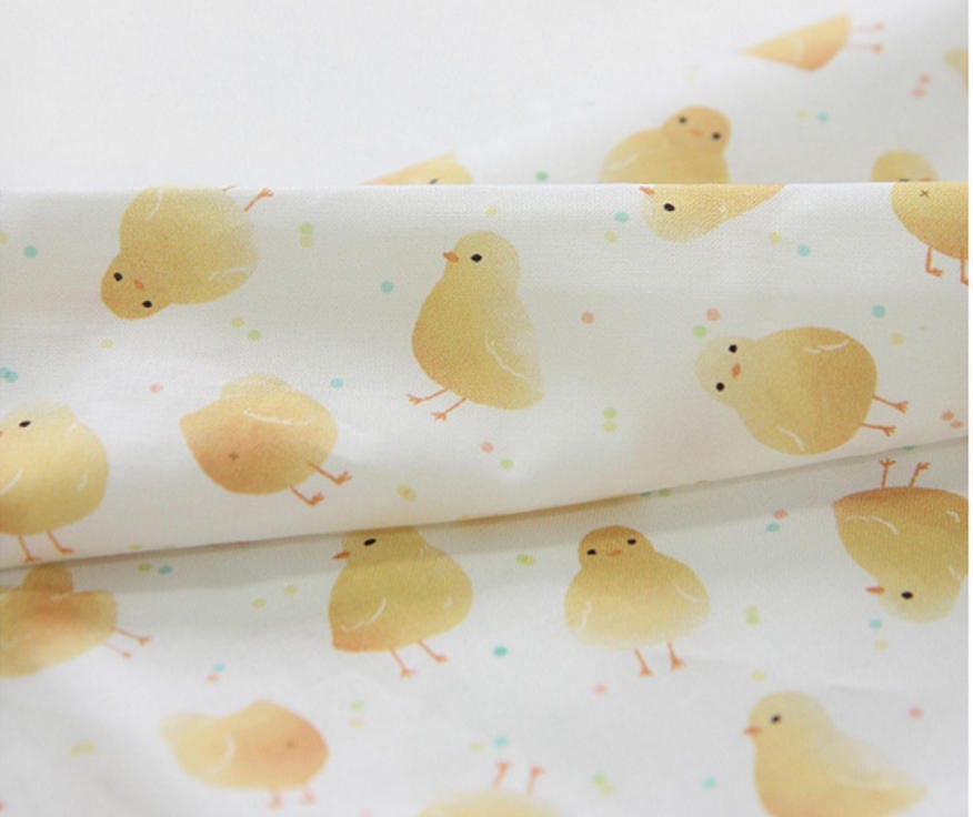 Chick Patterned Fabric made in Korea by Half Yard