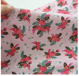 Tropical Flowers Patterned Fabric made in Korea by the Half Yard