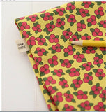 Mini Begonia Flower Patterned Fabric made in Korea by the Half Yard