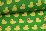 Yellow Rubber Duck Fabric made in Korea by the Half Yard