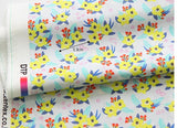 Tropical Flowers Patterned Fabric made in Korea by the Half Yard