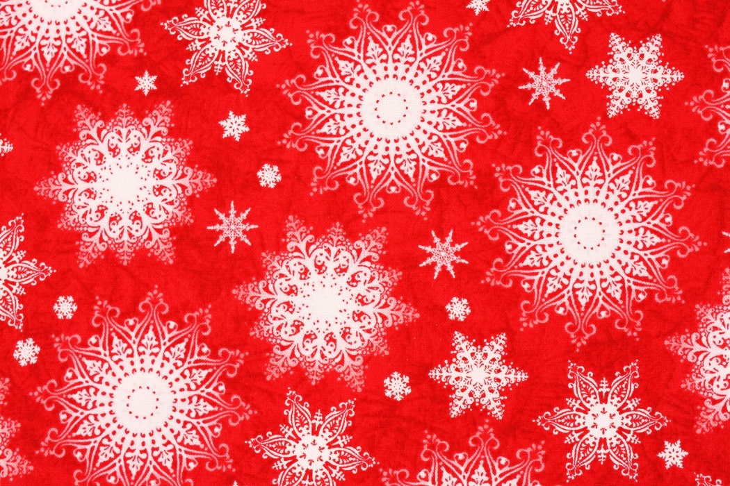 Snowflakes Holiday Traditions by Jan Shade Beach for Henry Glass Fabrics by the Half Yard