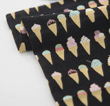 Ice Cream Cone patterned Fabric, Cute, Kids, Sewing, Quilt made in Korea by Half Yard DTP(Digital Textile Printing) Method