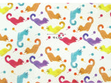 Colorful Cat Kitten Patterned Fabric made in Korea by Half Yard