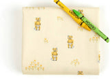 Rabbit petit Flower Patterned Fabric made in Korea by the Half Yard