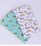 Egg & Shrimp Sushi Patterned Fabric, Cute, Kids, Sewing, Quilt made in Korea by Half Yard