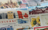 Vintage Postage Stamp Patterned Fabric made in Korea by the Half Yard