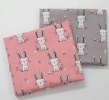 Rabbit patterned Fabric made in Korea by the Half Yard