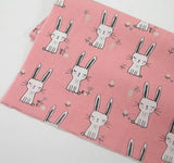 Rabbit patterned Fabric made in Korea by the Half Yard