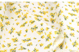 Watercolor Forsythia flowers Patterned Fabric made in Korea by the Half Yard