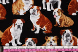 Dogs Bulldogs 棉質布料，Timeless Treasures 布料，半碼