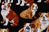 Dogs Bulldogs 棉質布料，Timeless Treasures 布料，半碼