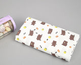 Honey Bear patterned Fabric made in Korea by Half Yard Digital Textile Printing