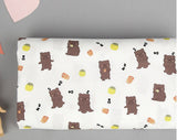 Honey Bear patterned Fabric made in Korea by Half Yard Digital Textile Printing