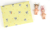 Kawaii Baby Koala patterned Fabric made in Korea by the Half Yard Digital Textile Printing