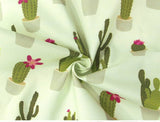 Cactus Succulent Patterned Fabric made in Korea Half Yard