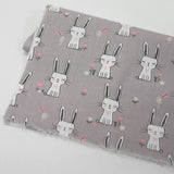 Rabbit patterned Fabric made in Korea by the Half Yard