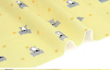 Kawaii Baby Koala patterned Fabric made in Korea by the Half Yard Digital Textile Printing