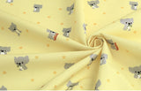 Kawaii Baby Koala patterned Fabric made in Korea by the Half Yard Digital Textile Printing